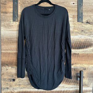 GUC Athleta Black Long Sleeve Cinch Top Size L